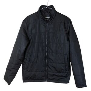 Hawke & Co Sport Puffer Jacket Men Size S Black HK Heat Thermal Insulated Zip